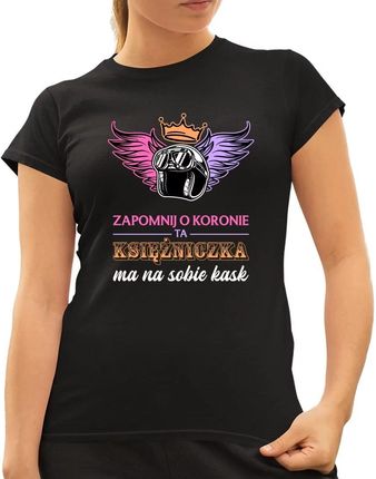 Zapomnij o koronie, ta księżniczka ma na sobie kask V2 - damska koszulka na prezent