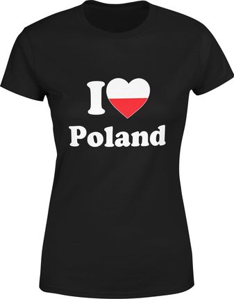 Koszulka Polska Patriotyczna I Love Poland Damska Tshirt Damski T-shirt