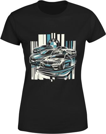 BMW Motorsport Damska koszulka (L, Czarny)