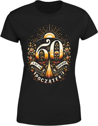 na 60 urodziny Damska koszulka (M, Czarny)