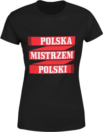 Polska mistrzem Polski euro 2024 Damska koszulka (S, Czarny)