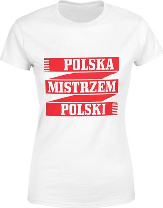 Polska mistrzem Polski euro 2024 Damska koszulka (S, Biały)