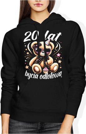 20 urodziny lat bycia odlotową Damska bluza z kapturem (XXL, Czarny)