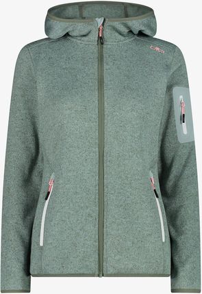 Polar damski CMP Londra Fix Hood Jacket Knitted - jade/salvia