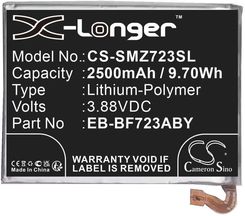 Cameron Sino Samsung Galaxy Z Flip 4/Eb-Bf723Aby 2500Mah 9.70Wh Li-Polymer 3.88V (CSSMZ723SL)