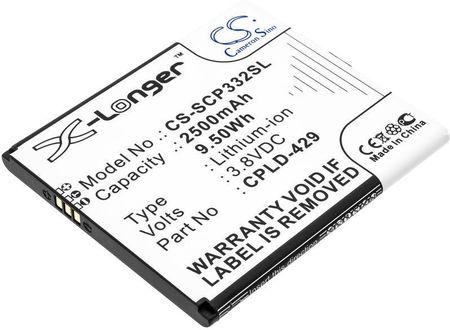 Cameron Sino Coolpad Surf Wifi Hotspot 4G/Cpld-429 2500Mah 9.50Wh Li-Ion 3.8V (CSSCP332SL)