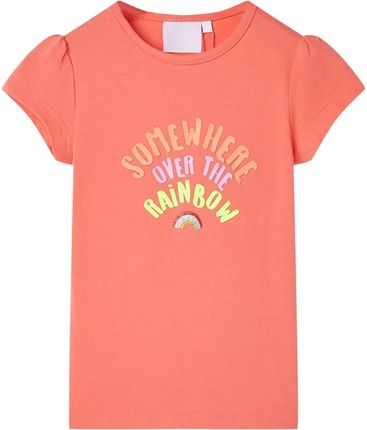 Koszulka dziecięca, koralowa, 140