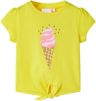 Koszulka dziecięca z krótkimi rękawami, żółta, 104