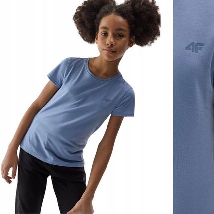 Koszulka Dziewczęca 4F Dziecięca T-shirt Sportowa Na Co Dzień