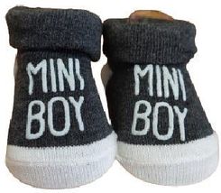 Zdjęcie SKARPETKI NIEMOWLĘCE MINI BOY SZARO - BIAŁE COOL CLUB - Września