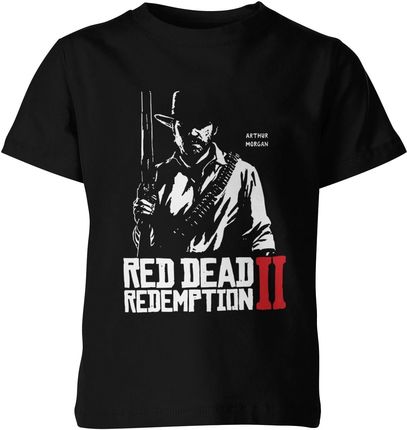 Red Dead Redemption 2 Arthur Morgan Dziecięca koszulka (128, Czarny)