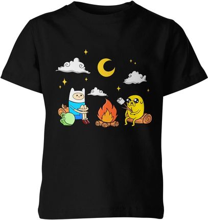 Adventure Time Pora Na Przygodę Człowiek Finn Pies Jake Dziecięca koszulka (152, Czarny)