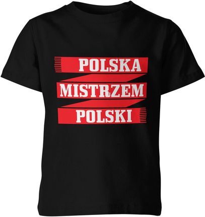 Polska mistrzem Polski euro 2024 Dziecięca koszulka (128, Czarny)