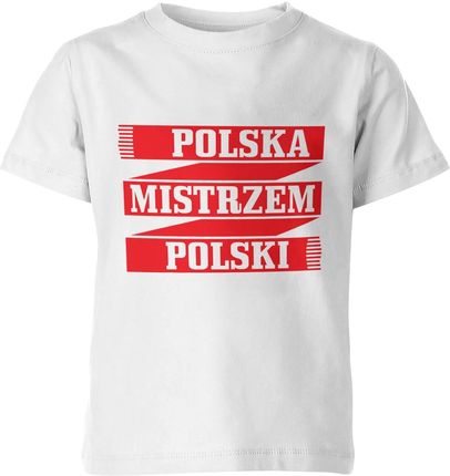 Polska mistrzem Polski euro 2024 Dziecięca koszulka (128, Biały)