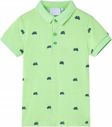 Koszulka dziecięca z krótkimi rękawami, neonowa zieleń, 116