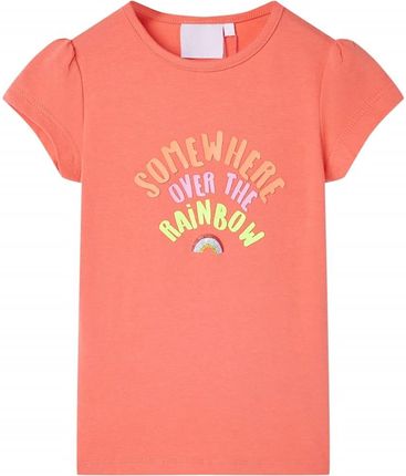 Koszulka dziecięca, koralowa, 104