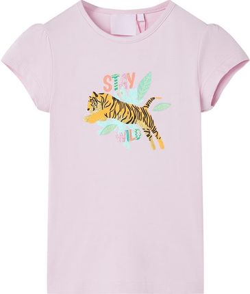 Koszulka dziecięca z krótkimi rękawami, liliowa, 92