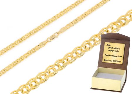 Złoty łańcuszek pusty monalisa Próby 585 55 cm