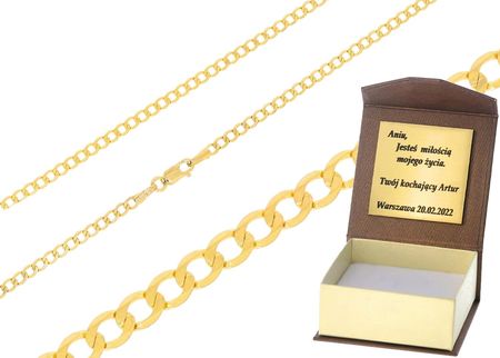 Złoty łańcuszek pełny pancerka Próby 585 gr. 4.5 50 cm