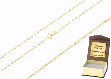 Złoty łańcuszek pełny figaro Próby 585 gr. 1.72 45 cm