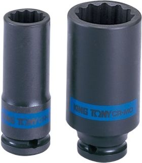 KING TONY 443014 M 12-Point Deep Impact Sockel 14mm, 1/2" Antrieb, Schwarz