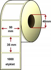 Etykiety.Sklep Etykiety Termiczne Do Zebra, Brother Td, Bia�e 50X35Mm, Fi 40Mm, 1000szt. (Z026)