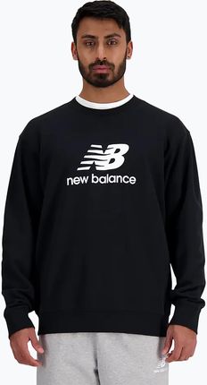 New Balance Bluza Męska Stacked Logo French Terry Crew Black