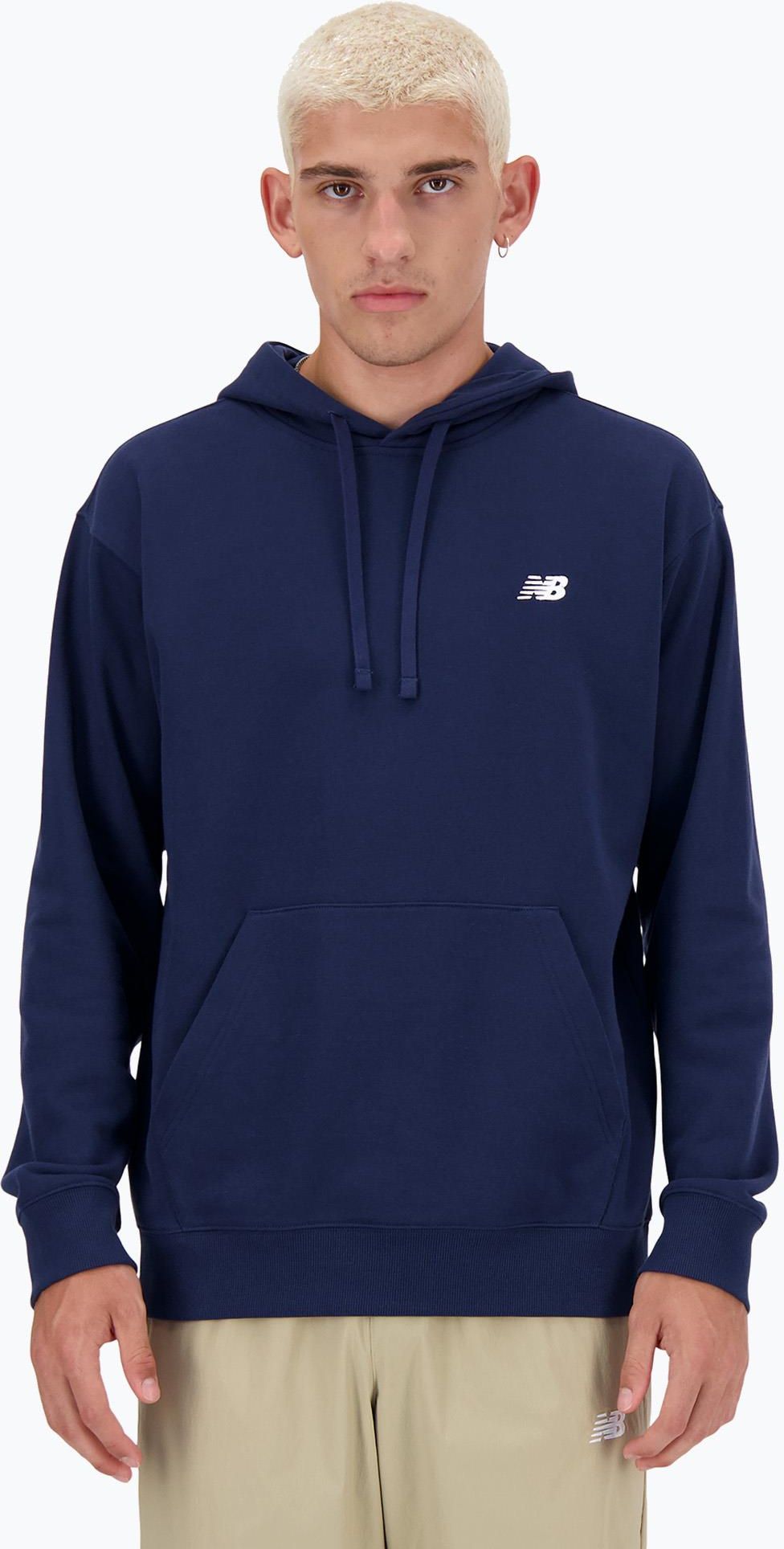 New Balance Bluza Męska Small Logo French Terry Hoodie Nb Navy - Ceny i ...