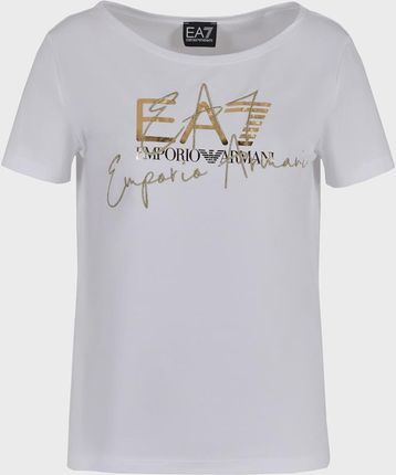 Damska Koszulka z krótkim rękawem Ea7 Emporio Armani Train Logo Series W Handwritten Tee Crossover 3Dtt26Tjfkz0101 – Biały