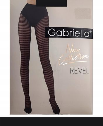 GABRIELLA Rajstopy cienkie REVEL NERO / 4-L