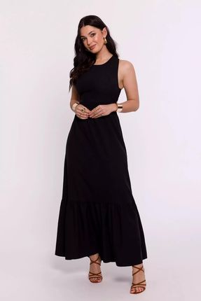 Sukienka maxi boho bez rękawów (Czarny, XL)