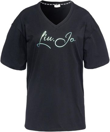 Damska Koszulka z krótkim rękawem Liu JO T-Shirt ST P M/C Ta4144 Ta4144J6040N9129 – Czarny
