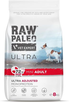 RAW PALEO ULTRA BEEF ADULT MINI - sucha karma z wołowiną dla psów dorosłych ras małych 8kg