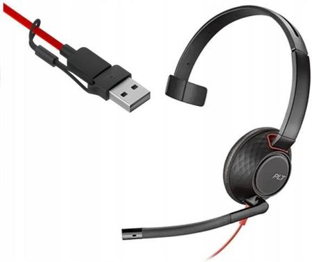 Poly Blackwire 5210 USB-C HS +3.5mmP +USB-C/A Zestaw słuchawkowy