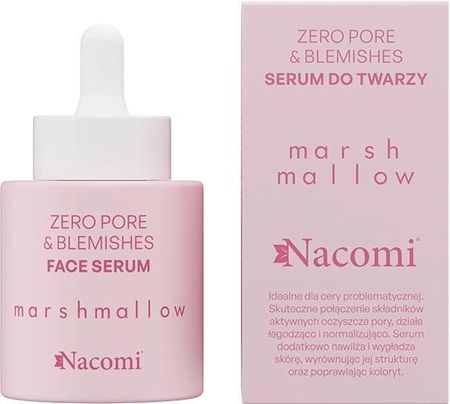 Nacomi Zero Pore&Blemishes Marshmallow Serum Do Twarzy Z Kwasem Salicylowym 30ml