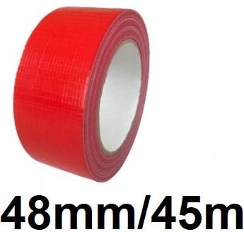 Taśma oznaczeniowa naprawcza duct tape 48mm 45m uniwersalana czerwona