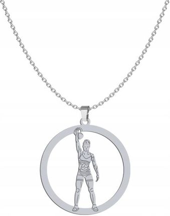 Srebrny Naszyjnik Kettlebell CrossFit 925 Biżuteria Damska GRAWER GRATIS