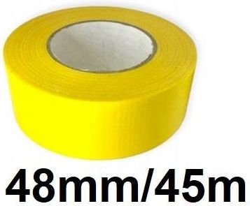 Taśma oznaczeniowa naprawcza duct tape 48mm 45m uniwersalana żółta