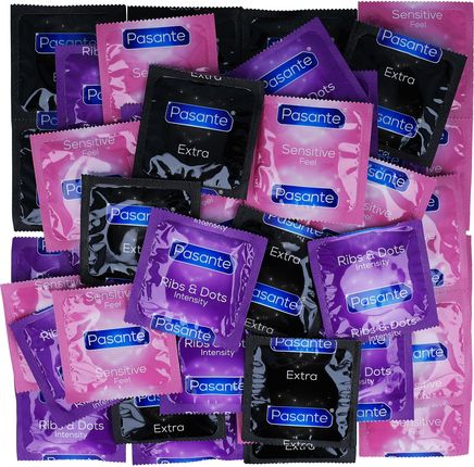 Prezerwatyw Pasante Mix 100 szt. 3 Rodzaje Doskonałych Gum Kondom
