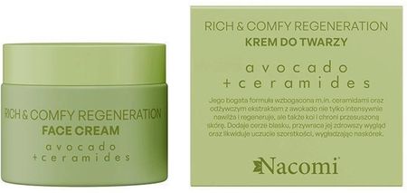 Krem Nacomi Rich&Comfy Regeneration Avocado na noc 40ml
