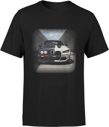 BMW Vintage Modern Męska koszulka (S, Czarny)