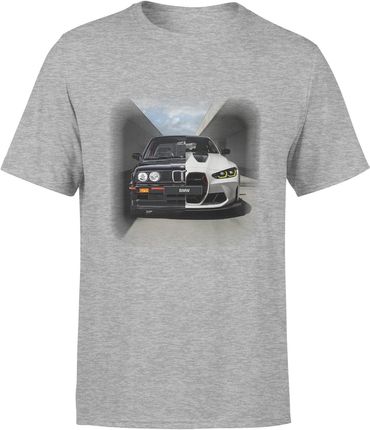 BMW Vintage Modern Męska koszulka (S, Szary)