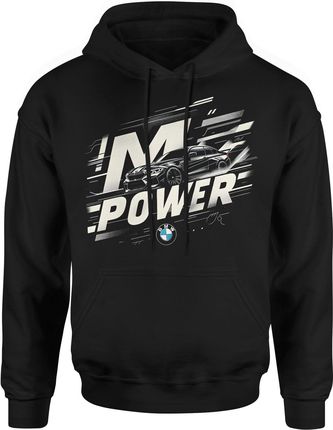 M-power BMW Męska bluza z kapturem (M, Czarny)