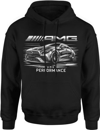 Mercedes AMG Performance Męska bluza z kapturem (XXL, Czarny)