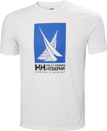 Męska Koszulka z krótkim rękawem Helly Hansen HP Race Graphic T-Shirt 34419_001 – Biały
