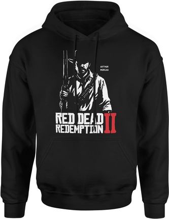 Red Dead Redemption 2 Arthur Morgan Męska bluza z kapturem (S, Czarny)