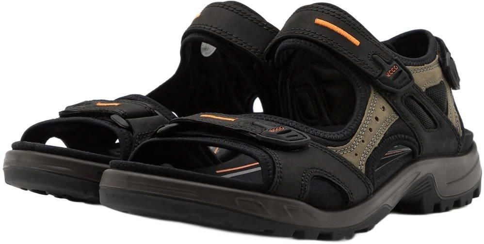 45 MĘSKIE BUTY SANDAŁY ECCO CZARNE SKÓRA 069564 TREKKINGOWE