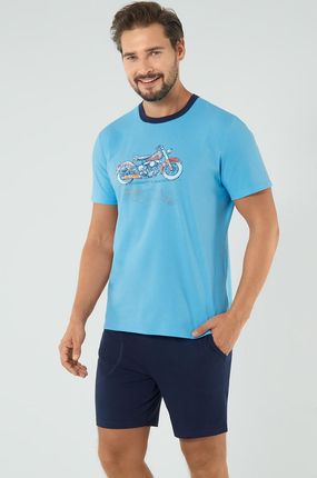 Piżama Italian Fashion Junak kr.r. kr.sp. niebieski/granat - niebieski/granat