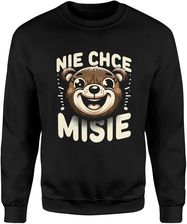 Nie chce mi się misie z misiem Męska bluza (M, Czarny)