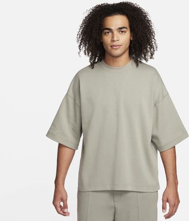 Męska bluza dresowa z krótkim rękawem o kroju oversize Nike Sportswear Tech Fleece Reimagined - Szary